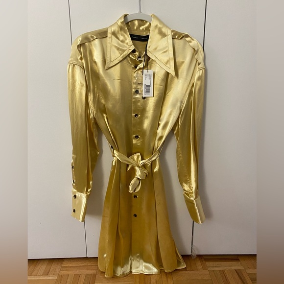 Proenza Schouler Glacé Shirtdress in Butter - Picture 5 of 6